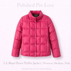 L.L.Bean Down Puffer Jacket | Women’s Medium | Pink
